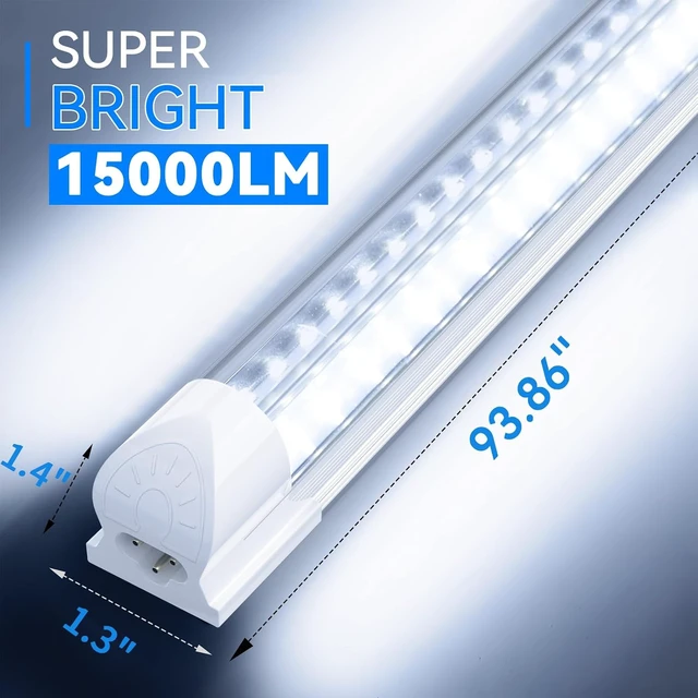 Alt view image 5 of 7 - SHOPLED 8FT Led Shop Light 100W 15000LM 6500K Linkable Shop Light