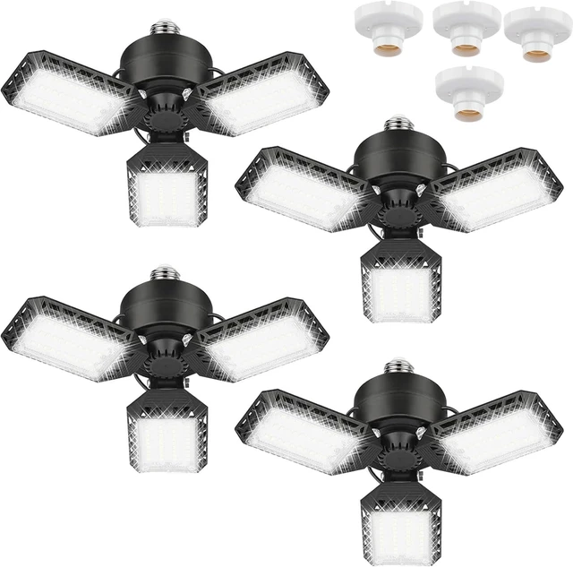 Main image of 4 Pack Led Garage Lights, 60W Deformable Garage Ceiling Light