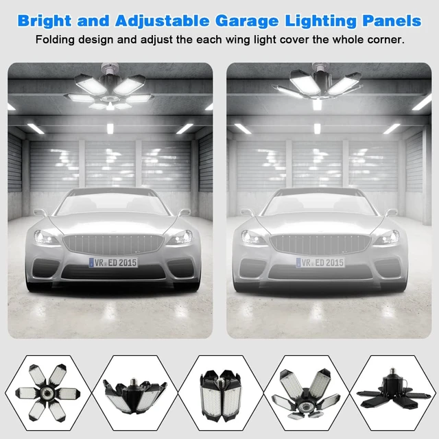 Alt view image 3 of 7 - Garage Lights - 32000LM LED Garage Ceiling Lights 6500K Daylight