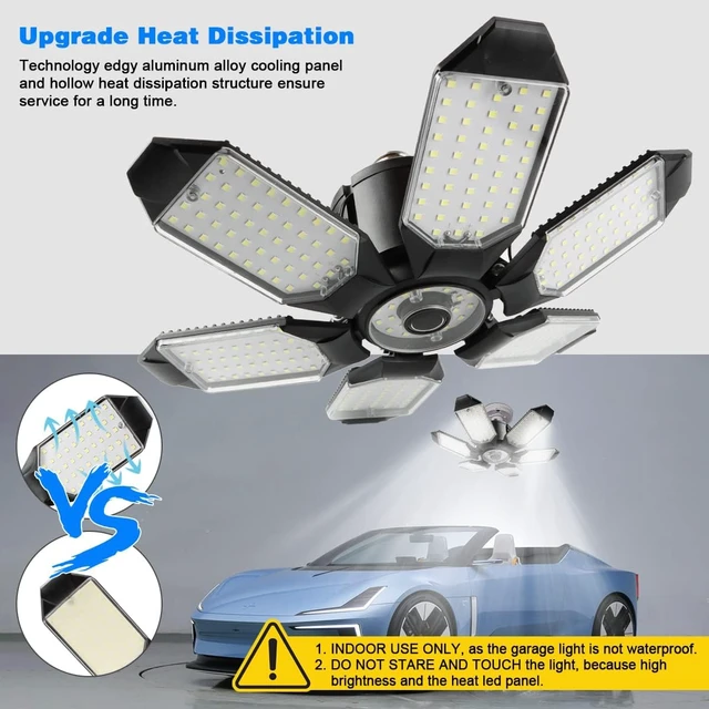 Alt view image 4 of 7 - Garage Lights - 32000LM LED Garage Ceiling Lights 6500K Daylight