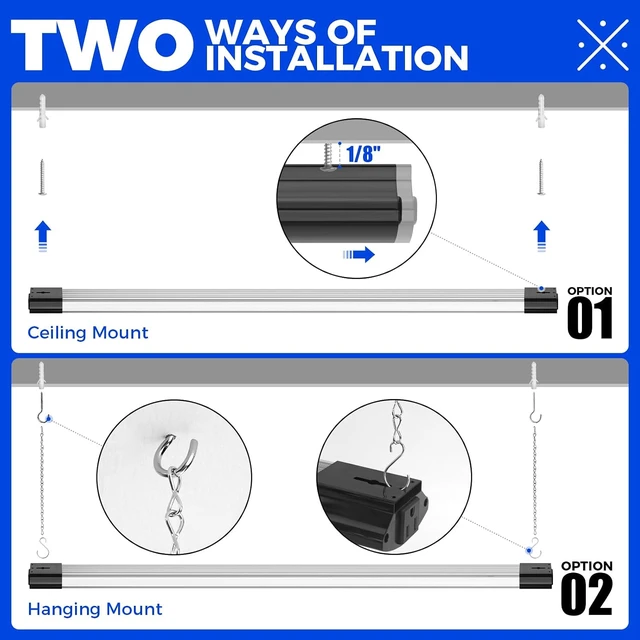Alt view image 5 of 7 - Barrina BS84 LED Shop Lights 4FT for Workshop, 84W 10000LM 5000K, 1 Packs
