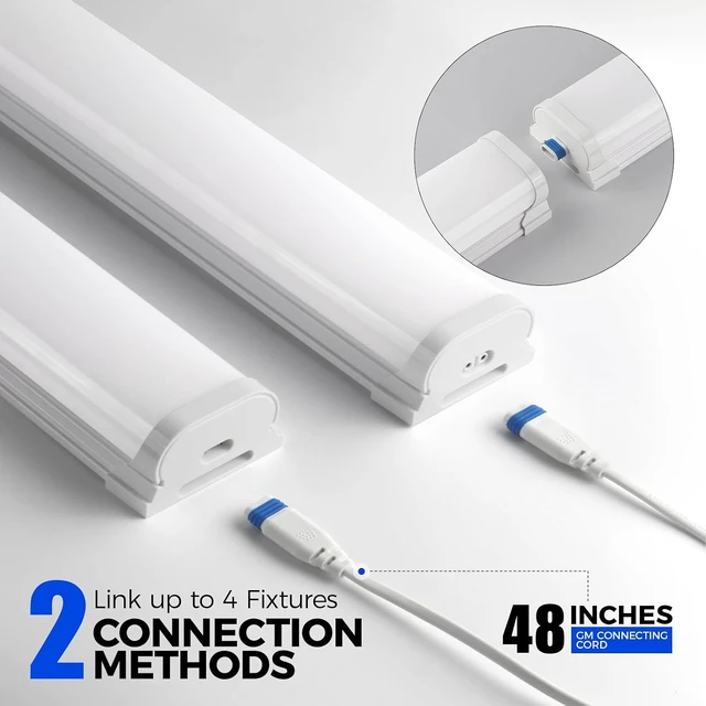 Alt view image 6 of 7 - Barrina LED Shop Lights 4FT for Workshop, Garage, 45W 5000LM 5000K, 2 Packs