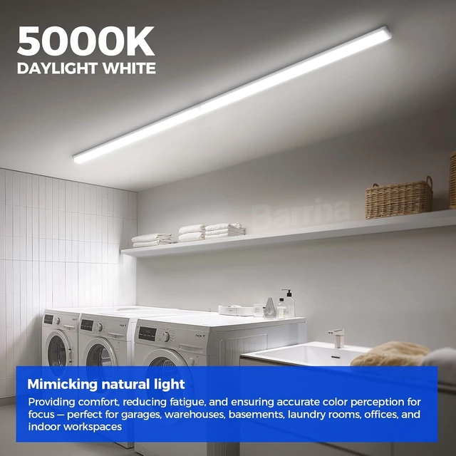 Alt view image 4 of 7 - Barrina LED Shop Lights 4FT for Workshop, Garage, 45W 5000LM 5000K, 2 Packs