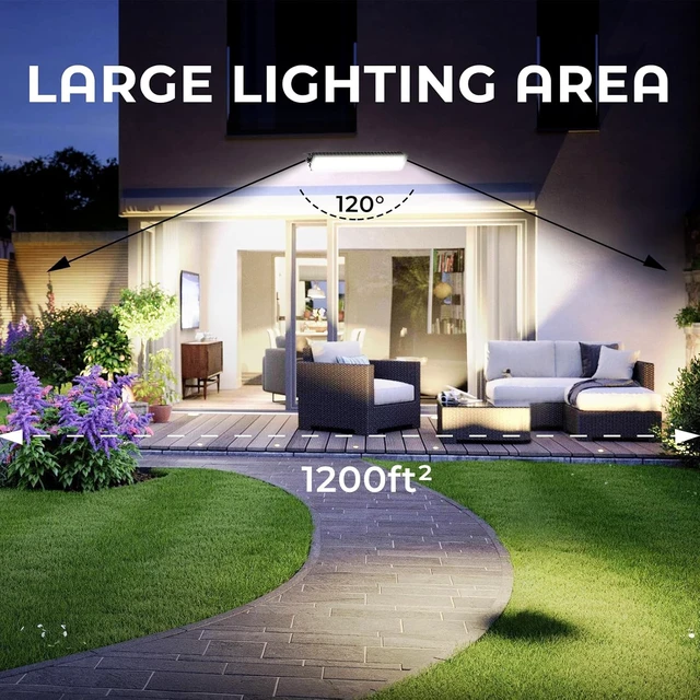 Alt view image 4 of 7 - YQNLIFA 14000LM 100W LED Shop Lights, Plug in Garage Light for Workbench