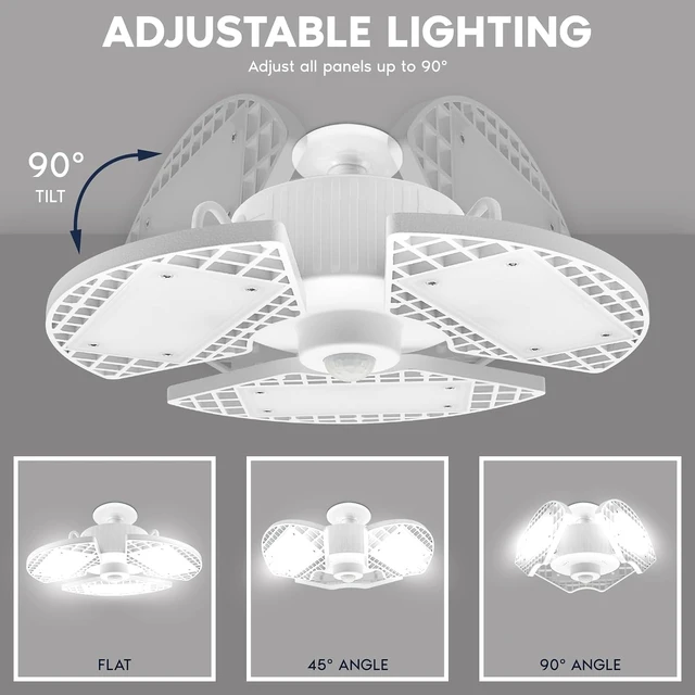Alt view image 3 of 7 - LUXRITE LED Garage Light 80W, 8000 Lumens, 5000K (2 Pack)