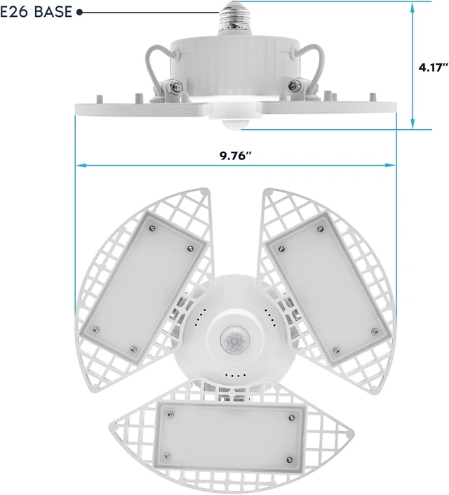 Alt view image 5 of 7 - LUXRITE LED Garage Light 80W, 8000 Lumens, 5000K (2 Pack)
