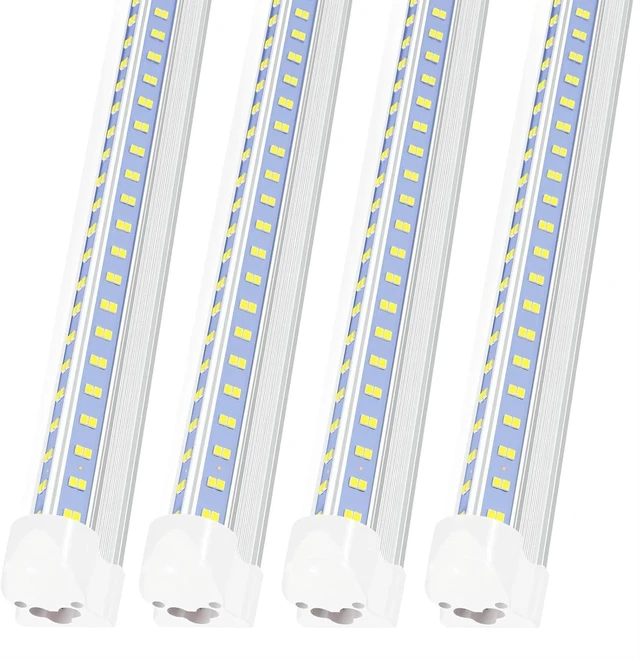 Main image of Led Shop Lights,Led Shop Lights 4FT 50W 6500K 7000LM Clear White,Shop Light 4FT 110V Linkable Integrated V-Shape for Shop Garage,Warehouse,Workbench and Workshop Commercial Bay Lighting(4-Pack)