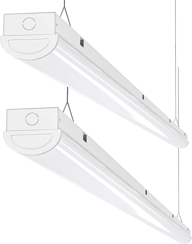 Main image of ANTLUX 110W LED Shop Light 8FT Linear Strip Lights Linkable, 12000 Lumens, 5000K, 8 Foot Garage Lights, Surface Mount and Hanging Ceiling Lighting Fixture, 2 Pack