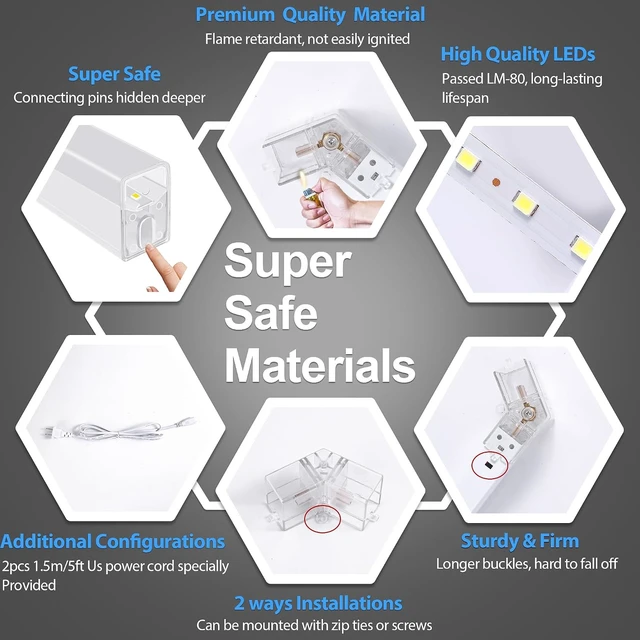 Alt view image 2 of 7 - MODERN Hexagon Garage Light: Upgraded 3 Level Dimmable Hexagon Led Garage Light with Rectangle Frame 86400 Lumens 6500K for Garage, Basement, Warehouse, Auto Beauty Shop, Car Detailing Shop etc.