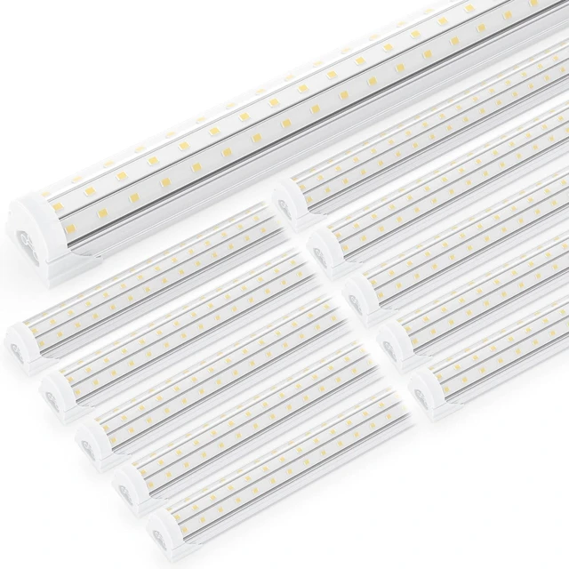 Main image of Ensenior 4FT LED Shop Lights, 6000K T8 Commercial Bay Lighting, 10 Pack