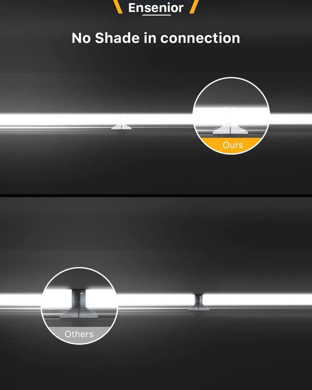 Alt view image 3 of 7 - Ensenior 4FT LED Shop Lights, 6000K T8 Commercial Bay Lighting, 10 Pack
