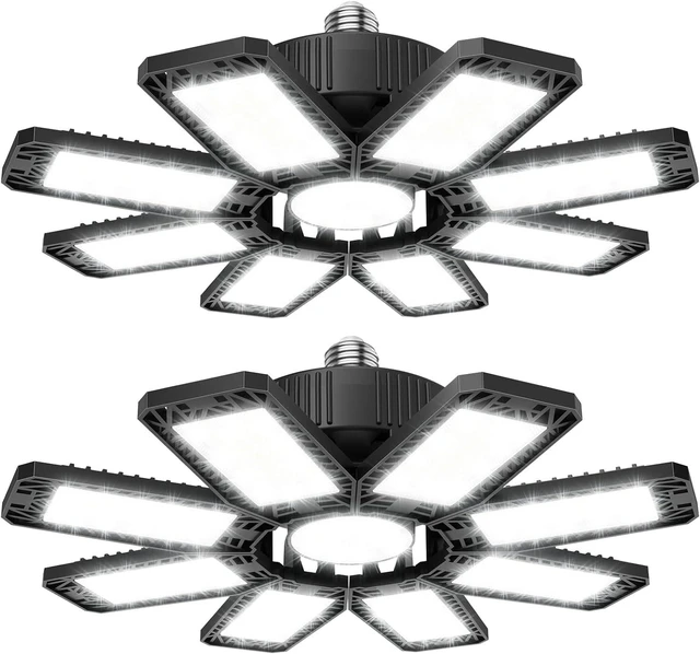 Main image of ISKYDRAW Garage Lights 2 Pack - 240W 24000LM Garage Lights Ceiling LED