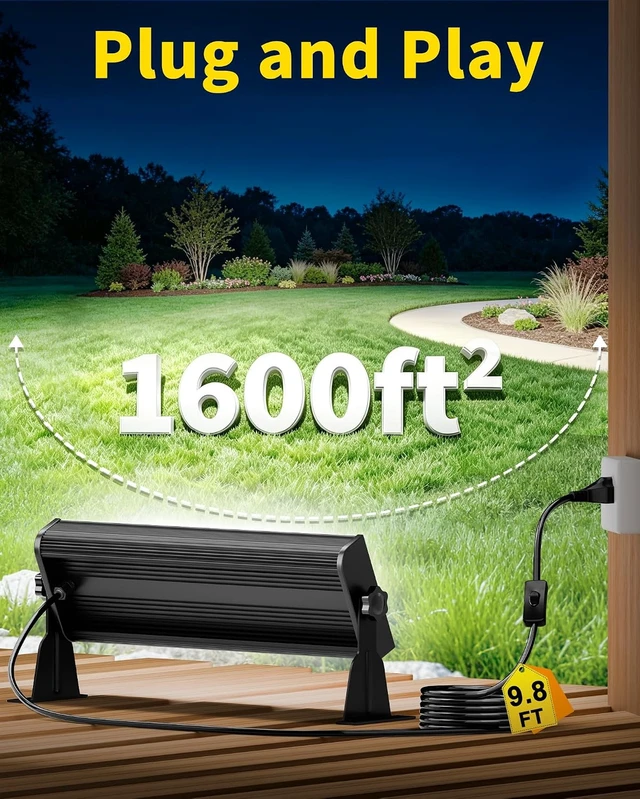 Alt view image 3 of 7 - 150W 18000LM Shop Light Bay Lighting, IP66 for Garage Workshop, 2 Pack