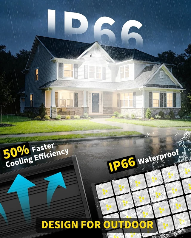 Alt view image 4 of 7 - 150W 18000LM Shop Light Bay Lighting, IP66 for Garage Workshop, 2 Pack