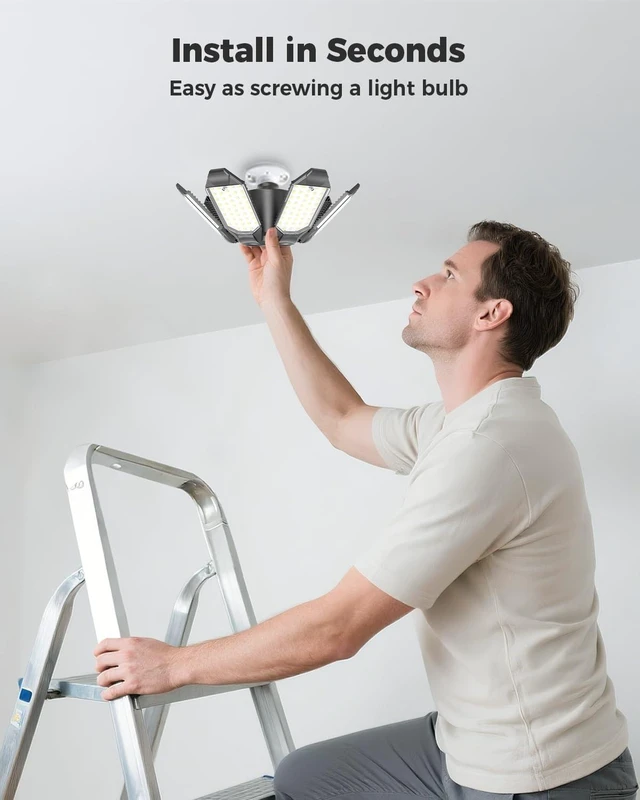 Alt view image 6 of 7 - SEOBIOG LED Garage Lights 2 Pack, 20000LM Shop Light Bay Lighting 6500K