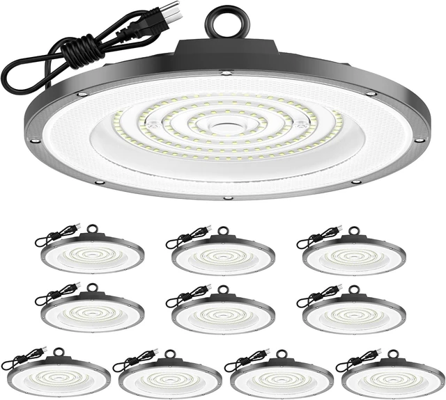 Main image of AIKVSXER 10 Pack 200W UFO LED High Bay Light, 30000LM 6000K LED Shop Light
