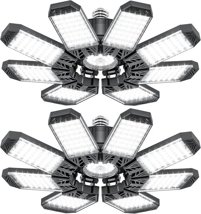 Main image of ISKYDRAW Garage Lights 2 Pack, 260W 26000LM Bright Shop Light Bay Lighting