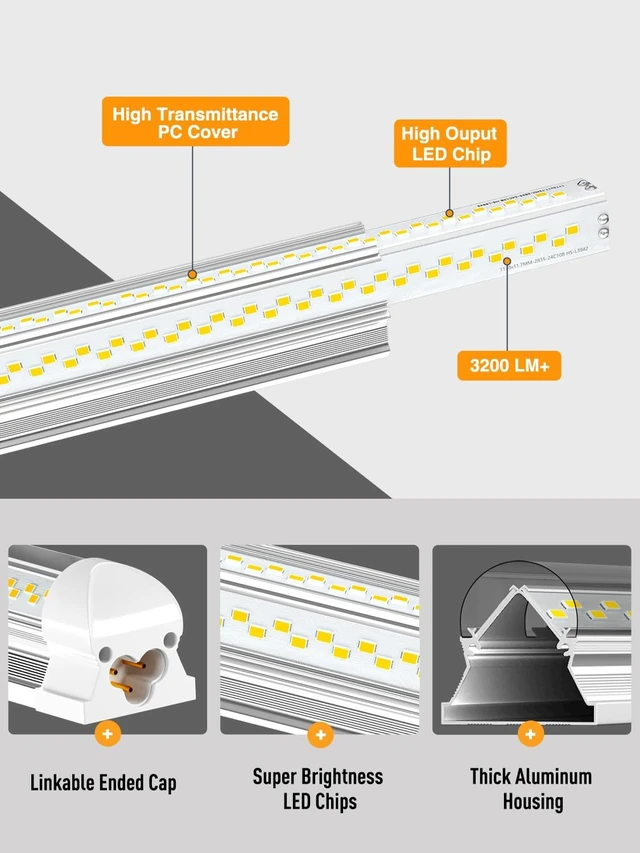 Alt view image 6 of 7 - OnlyLux LED Shop Light, 25W 3750LM 6000K Super Bright(6 Pack)