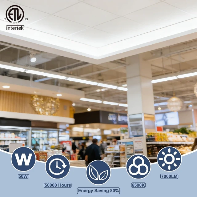 Alt view image 2 of 7 - 4FT LED Shop Light 2 Pack 50W 7000 Lumens 6500K