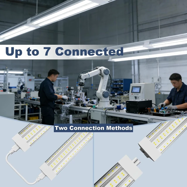 Alt view image 3 of 7 - 4FT LED Shop Light 2 Pack 50W 7000 Lumens 6500K