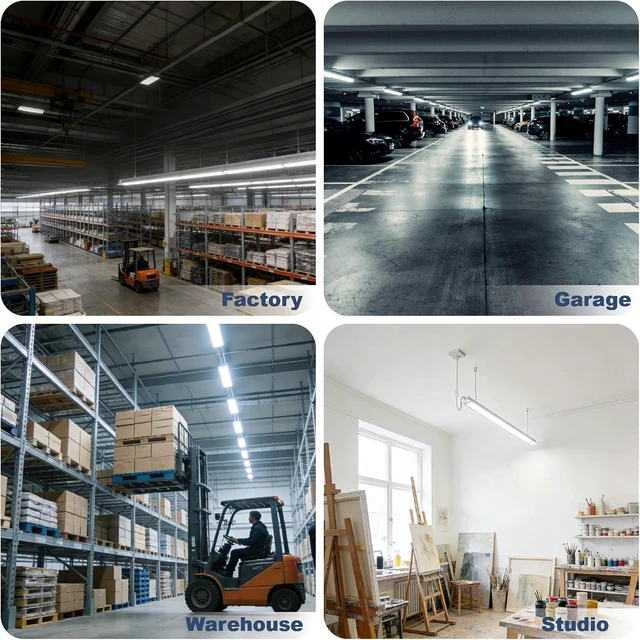 Alt view image 7 of 7 - 4FT LED Shop Light 2 Pack 50W 7000 Lumens 6500K