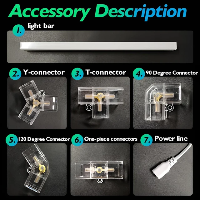 Alt view image 5 of 7 - Hexagon LED Garage Lights 8 Hex Ultra-Bright Strip Lights New Updated Diamond Commercial Lighting for Garage Car Detailing Barber Shop Gym Warehouses Basement.
