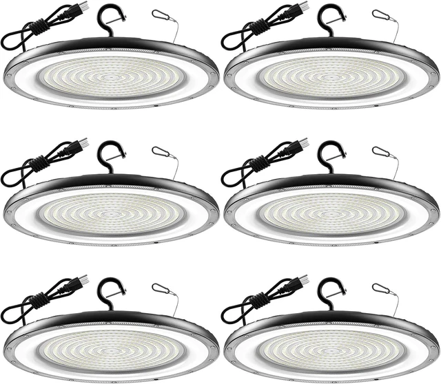 Main image of AIKVSXER 6Pack UFO LED High Bay Lights, 400W Shop Lights, 60000LM, 6000K
