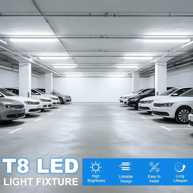 Alt view image 5 of 7 - SHOPLED LED Shop Light 4FT, 45W 6300LM 5000K Daylight White, V-Shape