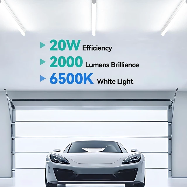 Alt view image 3 of 7 - 4FT LED Shop Lights 2 Pack, 2000LM 6500K T5 Light Fixture 20W