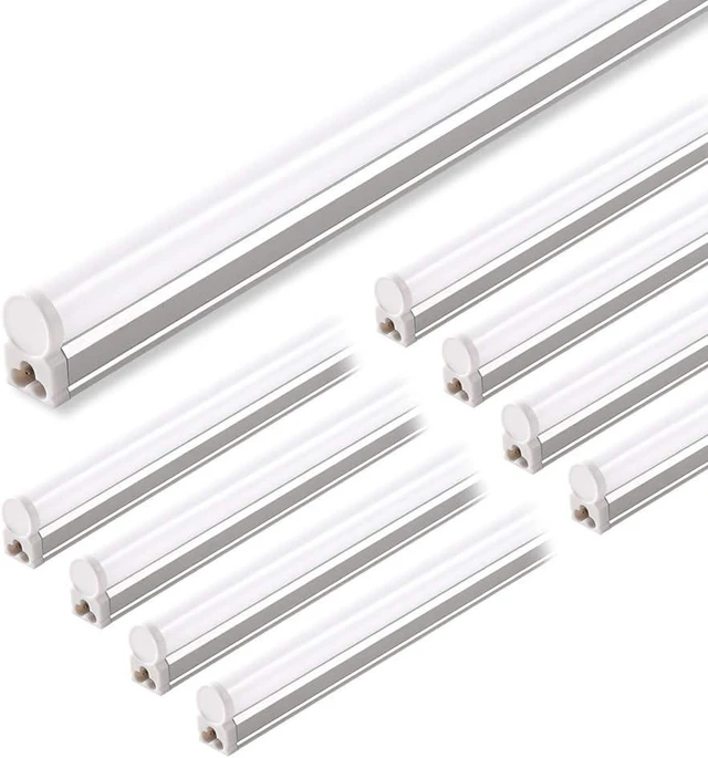 Main image of Barrina LED Shop Light, 4FT 2200lm 6500K T5 Fixture, 20W, Linkable, 8 Packs