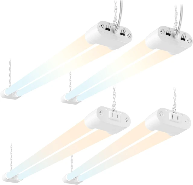 Main image of hykolity LED Shop Lights 4FT with Power Cord,5500LM,3 Power Level&3CCT