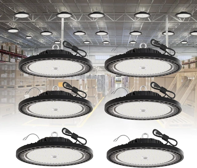Main image of 200W UFO High Bay LED Shop Lights, 6 Pack, 29000 LM, 5000K, AC110-277V