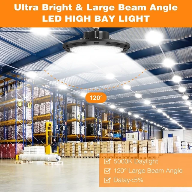 Alt view image 4 of 6 - 100W UFO LED High Bay Light 15000lm 5000K