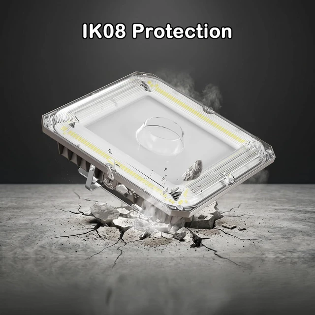 Alt view image 4 of 7 - LED Canopy Lights, 100W, 14000LM, 5000K, 0-10V Dimmable