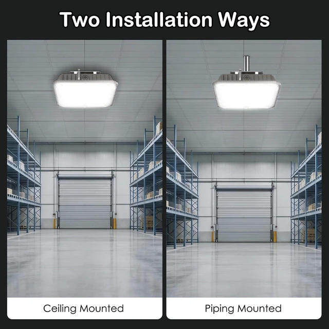 Alt view image 7 of 7 - LED Canopy Lights, 100W, 14000LM, 5000K, 0-10V Dimmable