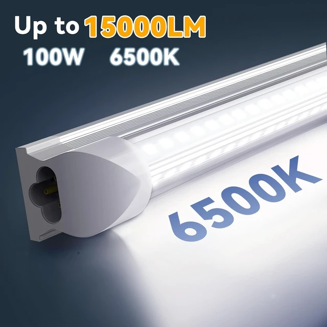 Alt view image 2 of 7 - JESLED 8FT LED Shop Light 100W 15000LM ETL 10 Pack