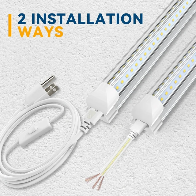 Alt view image 5 of 7 - JESLED 8FT LED Shop Light 100W 15000LM ETL 10 Pack