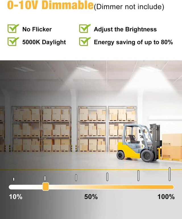 Alt view image 6 of 7 - LED Linear High Bay Light, 130W 19500LM 5000K High Bay Shop Lights