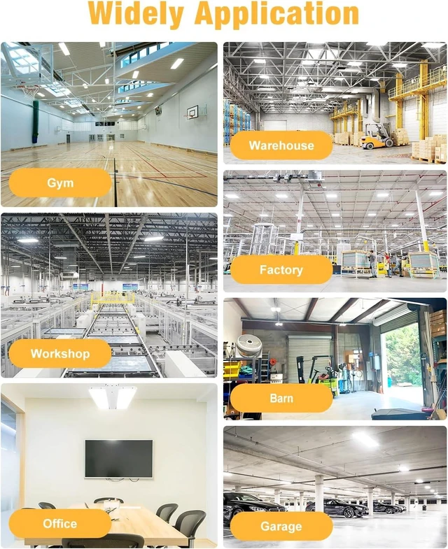 Alt view image 7 of 7 - LED Linear High Bay Light, 130W 19500LM 5000K High Bay Shop Lights