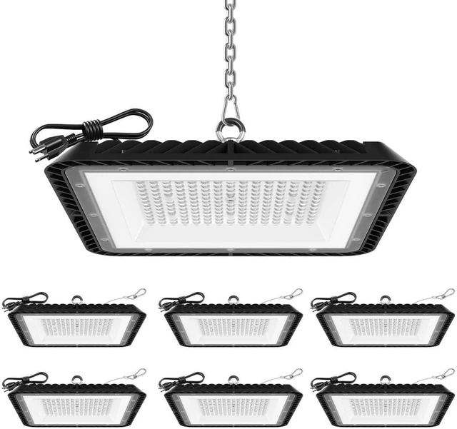 Main image of ONLYLUX Upgraded Square 200W UFO LED High Bay Light 30000LM 5000K 6 Pack