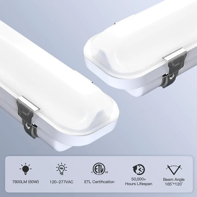 Alt view image 2 of 7 - JTT 4FT LED Vapor Tight Light Fixture 60W/50W/40W Options 0-10V - 6Pack