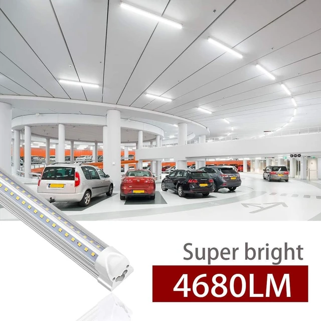 Alt view image 2 of 7 - LED Shop Light for Garage, T8, 3FT, 30W, 4680LM, 6000K, 8 Pack