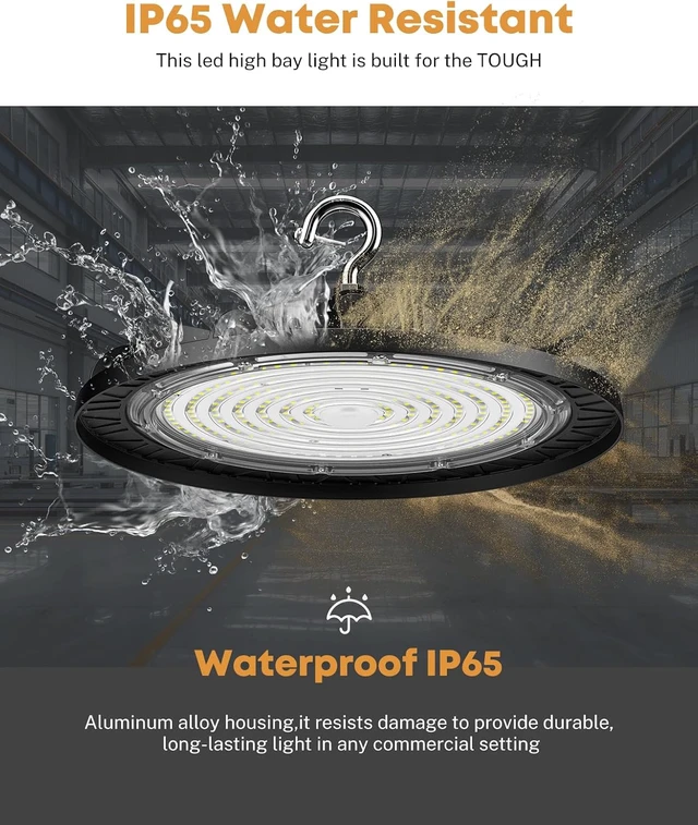 Alt view image 4 of 7 - 2 Pack UFO Led High Bay Light 150W 22,500LM 5000K 0-10V Dimmable
