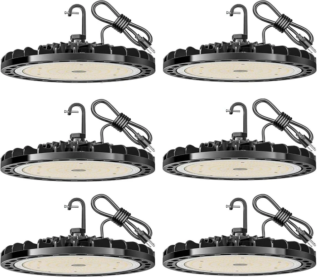 Main image of 200W UFO LED High Bay Light 6PCS, 28,000LM 5000K Shop Light with US Plug