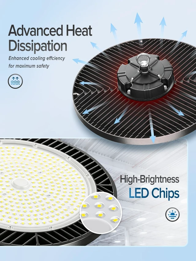 Alt view image 3 of 6 - Industrial Grade 350W UFO LED High Bay Light SUPER BRIGHT 56000LM 5000K