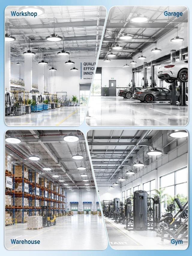 Alt view image 6 of 6 - Industrial Grade 350W UFO LED High Bay Light SUPER BRIGHT 56000LM 5000K