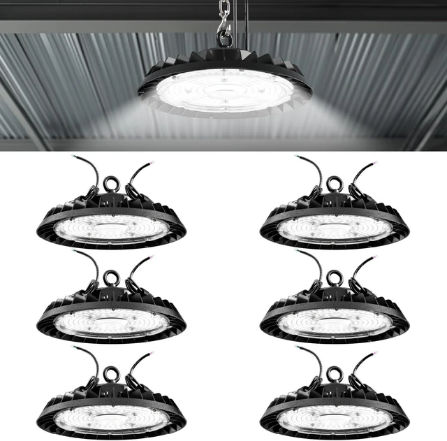 Main image of Sunco 6 Pack UFO LED High Bay Light, 150W, 5000K, 21000LM, Dimmable