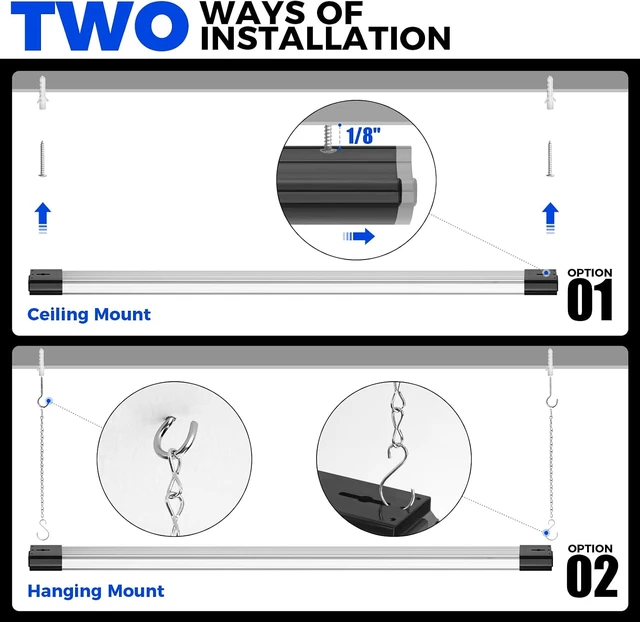 Alt view image 5 of 7 - Barrina BS84 Motion Sensor LED Shop Lights 4FT, 84W 10000LM 5000K, 4 Packs