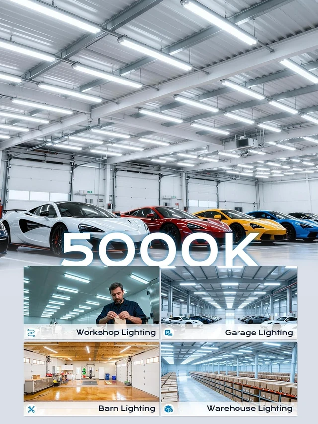 Alt view image 6 of 6 - ELEKICO 12 Pack Super Bright 100w 8ft Led Shop Light, 15000lm 5000k V Shape 8' Led Shop Lights 8ft, Linkable 96" 8 Foot Shop Lights for Garage Workshop Shop Warehouse Lighting