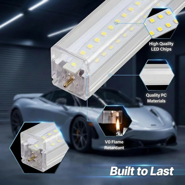 Alt view image 4 of 7 - Hexagon Garage Lights 240W 28800LM - 24 Pack Super Bright LED Honeycomb Ceiling Lights for Garage, Workshop, Gym, Car Detailing, Barber & Auto Shops